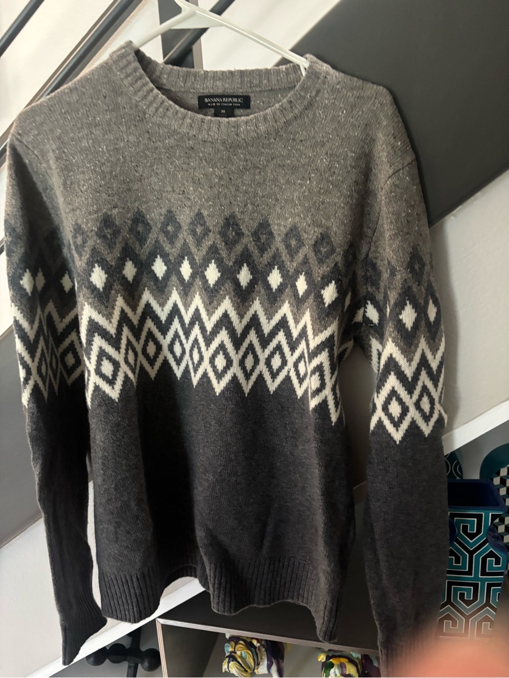 Banana Republic Gray Crewneck Wool Sweater